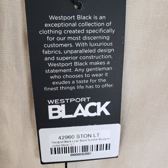 NWT Westport Black Summer Linen Blend Blouson Jacket in Stone size L Tall Casual - Picture 7 of 12